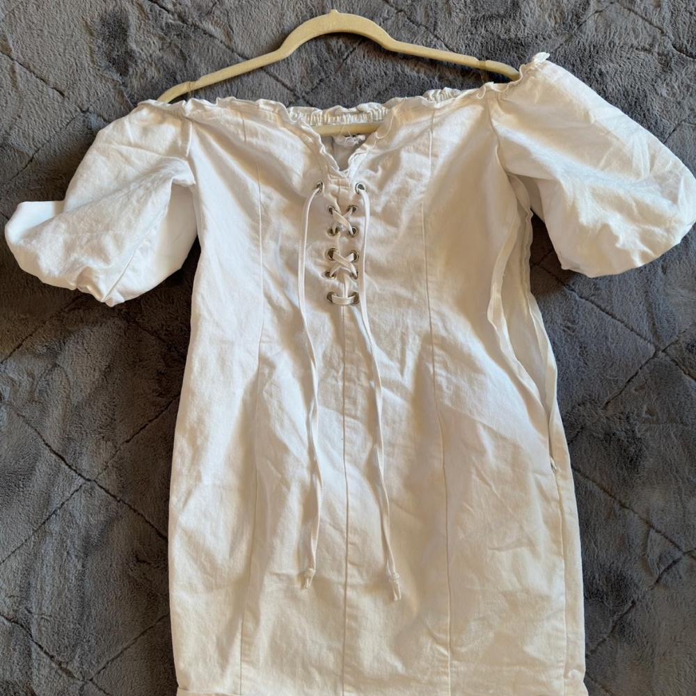 White mini dress